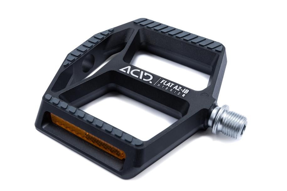 Acid Pedale FLAT A2-IB Hybrid R mit Reflektoren black