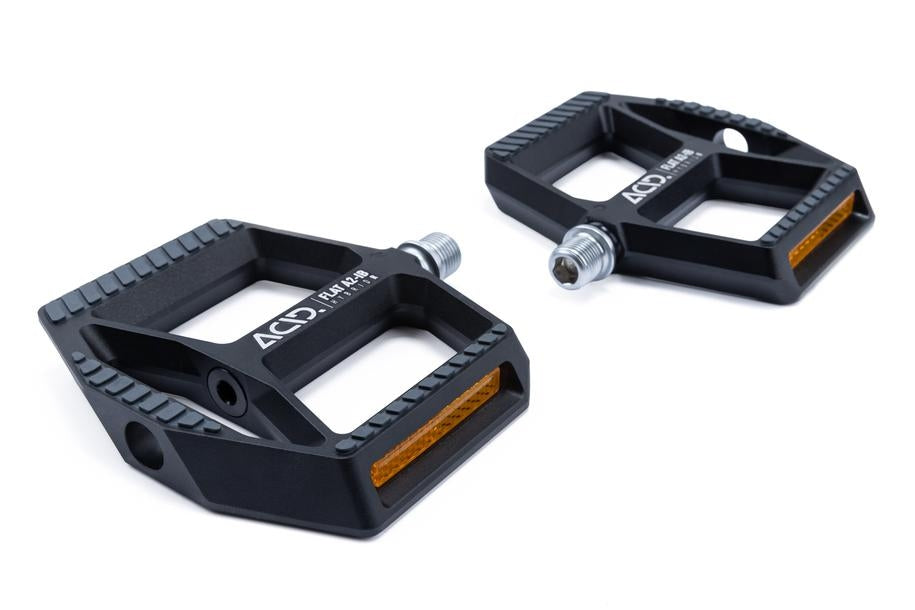 Acid Pedale FLAT A2-IB Hybrid R mit Reflektoren black