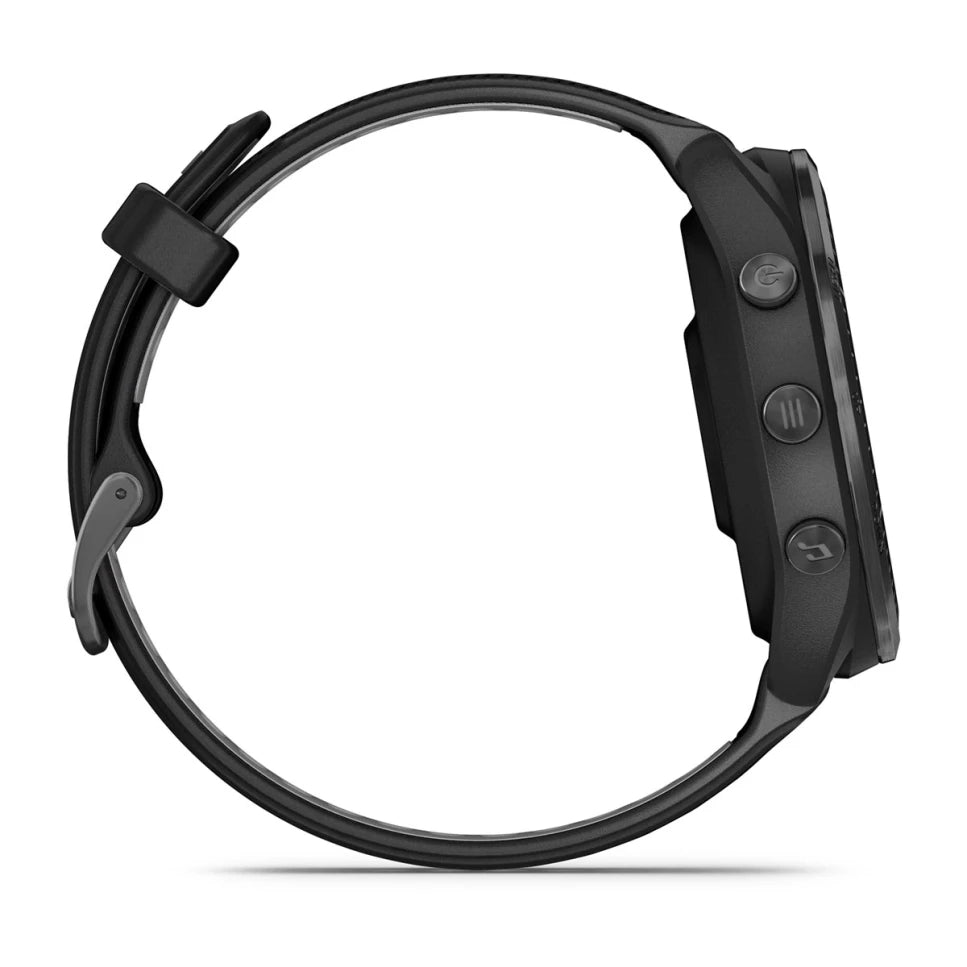 Garmin Forerunner® 965, Schwarz/Carbongrau DLC Titan mit black