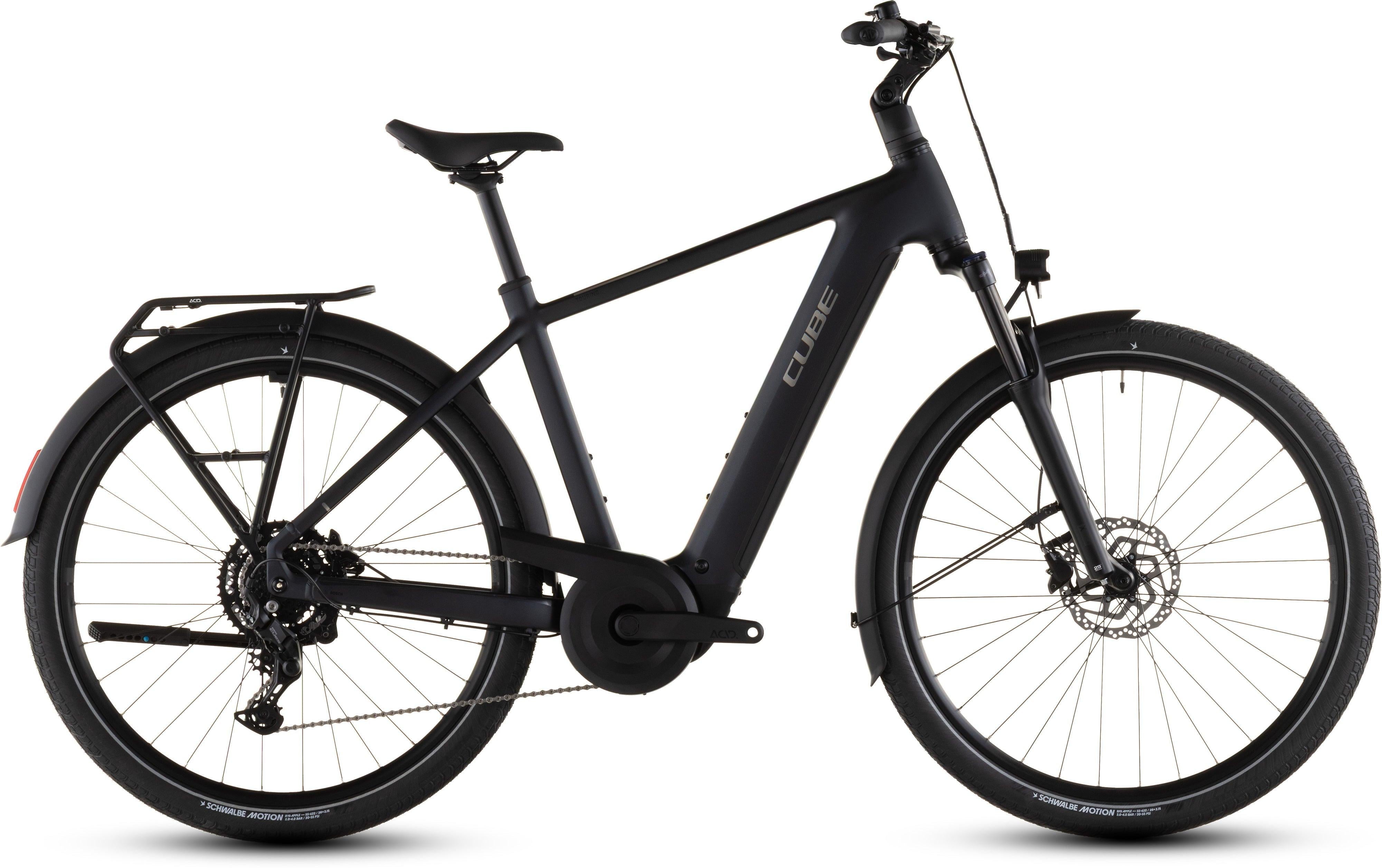 e-bike schwarz matt cube CUBE Touring Hybrid ONE 600 coal´n´chrome