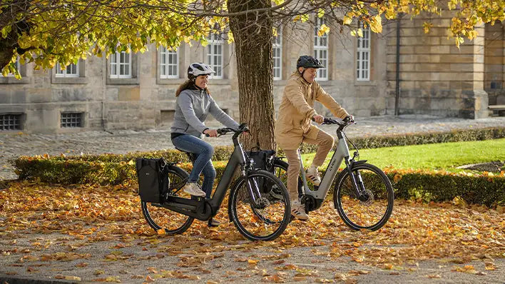 Fahrradfahren im Herbst