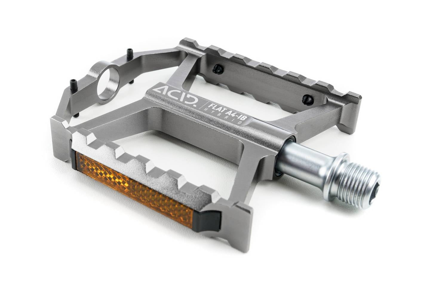 Acid Pedale FLAT A4-IB HYBRID mit Reflektor grey