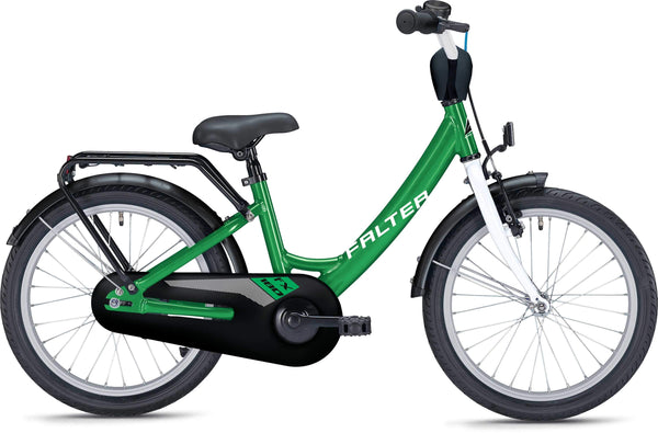 FALTER FX 180 green Citybike mit grünen Rahmen, weißer Gabel und Gepäckträger