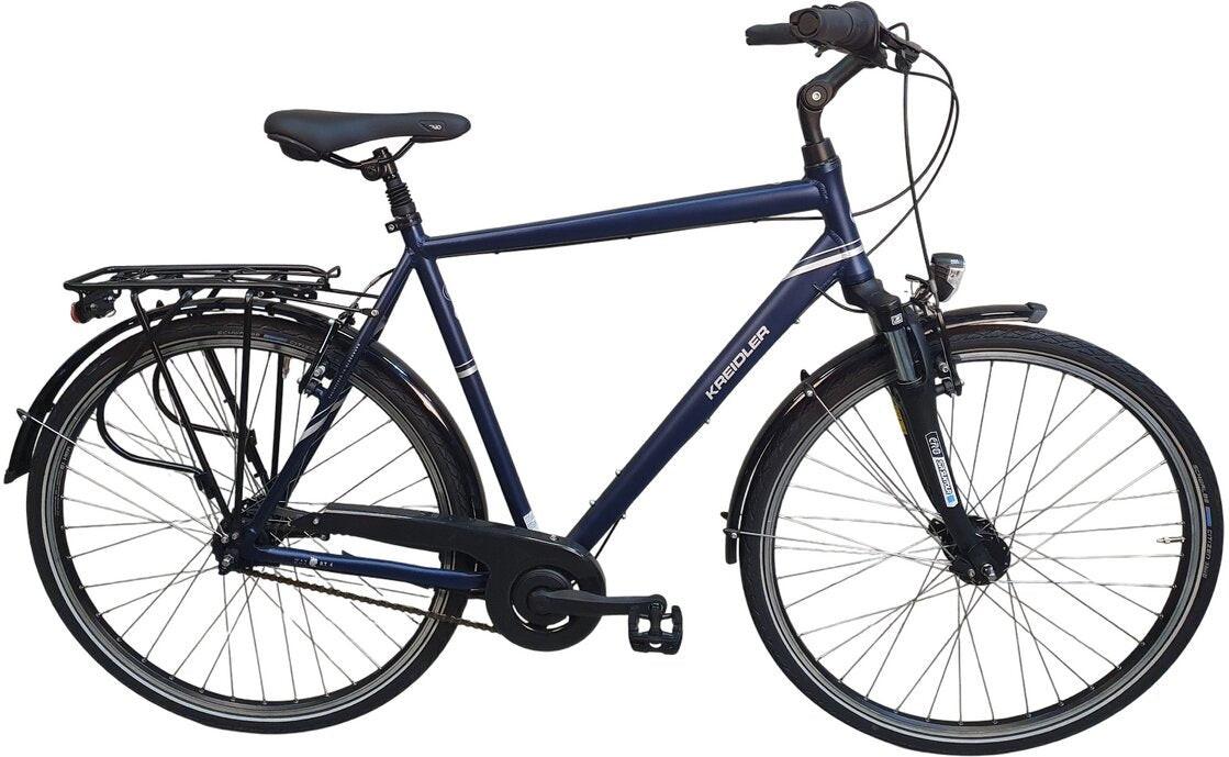 KREIDLER Raise RT4 RT B-Ware, Trekkingrad in dunkelblau matt mit Gepäckträger und Schutzblechen