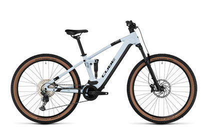 CUBE Stereo Hybrid 120 Pro 625 flashwhite'n'black E-Mountainbike, Seitenansicht