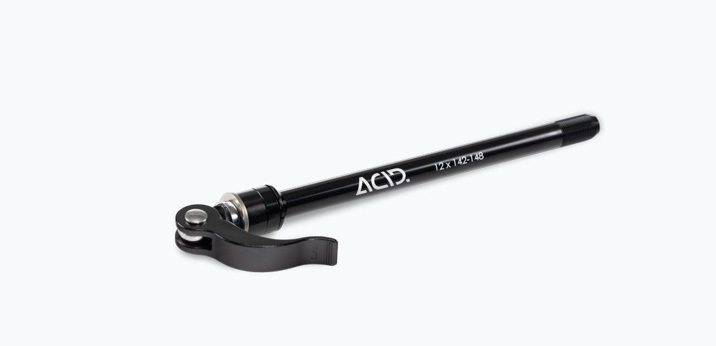 Acid Steckachse M12x1.0 142-148 mm für Fahrradanhänger.