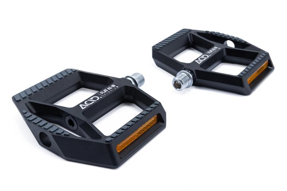 flat pedal mit reflektor Acid Pedale FLAT A2-IB Hybrid R mit Reflektoren black