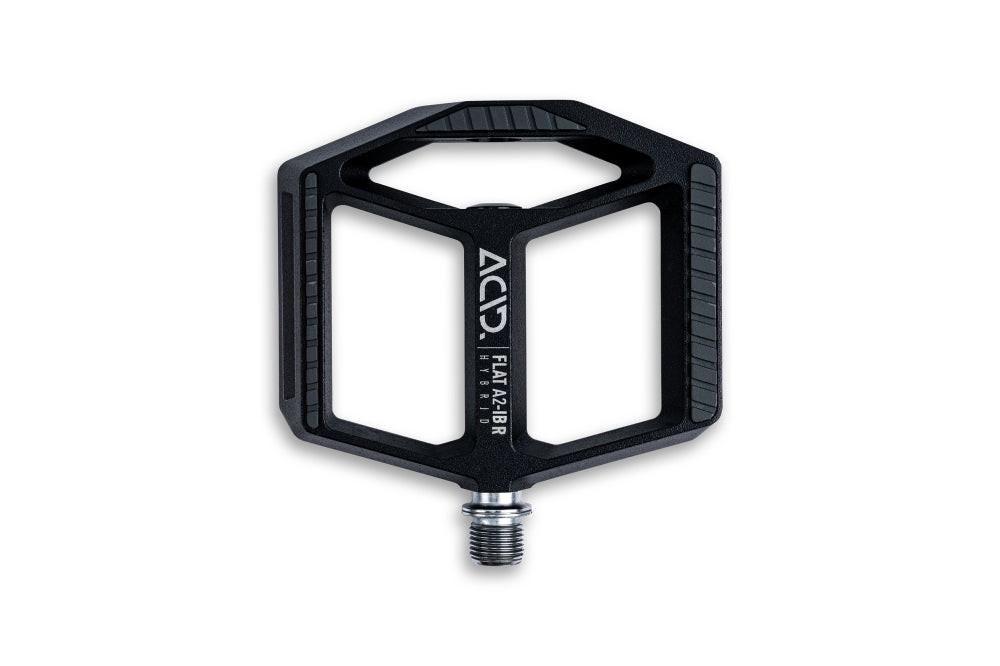 Acid Pedale FLAT A2-IB Hybrid R mit Reflektoren black.