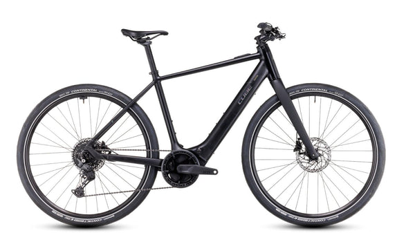 CUBE Editor Hybrid Pro black´n´spectral E-Bike mit Diamantrahmen, Scheibenbremsen, Seitenansicht