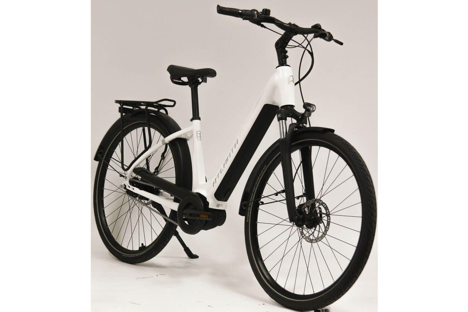 trekkingrad atlanta ATLANTA Rückenwind IN 1.0 RT 28er Wave 500W weiß glanz/silber glanz