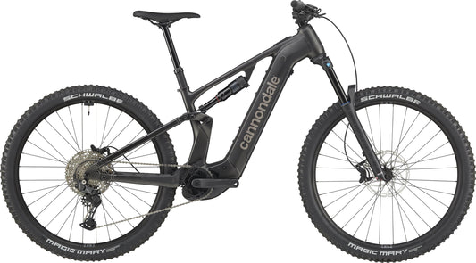 Cannondale Moterra 4 obsidian E-Mountainbike, Fully, Seitenansicht in Schwarz