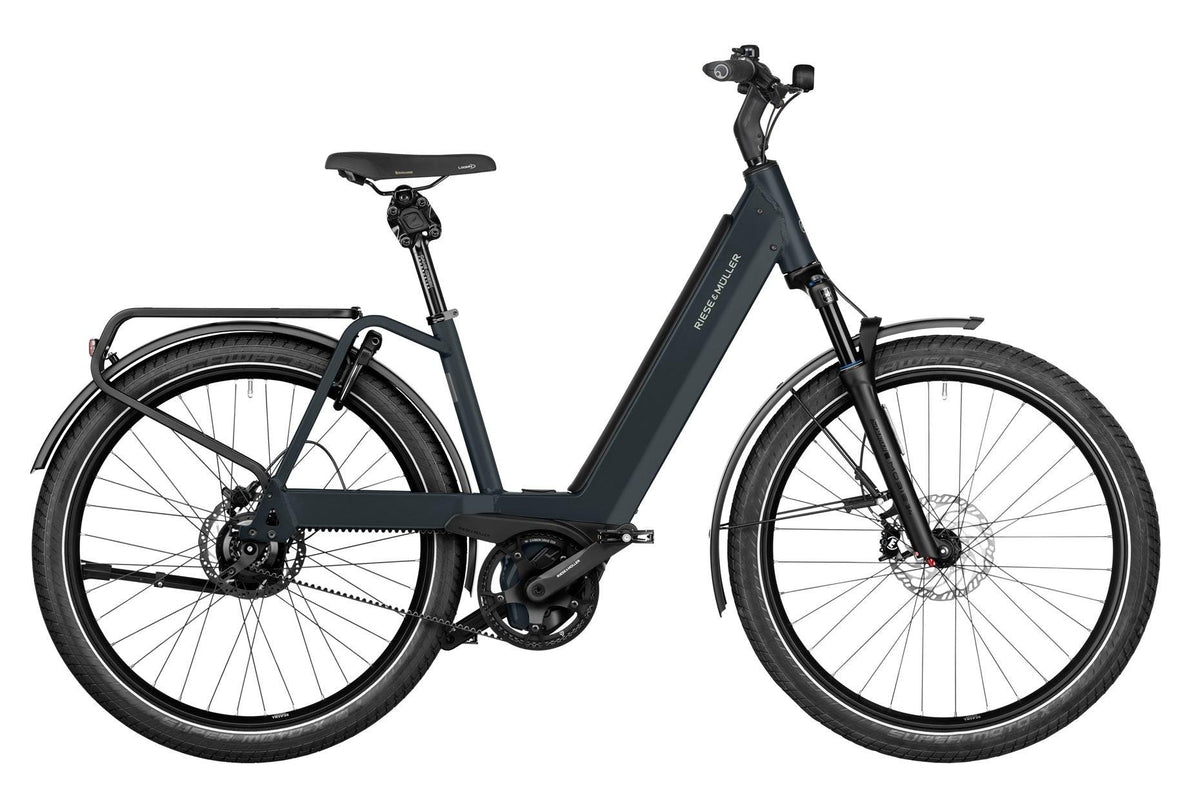 Riese & Müller Nevo4 GT Rohloff 750Wh Kiox 300 in dark grey matt, Seitenansicht