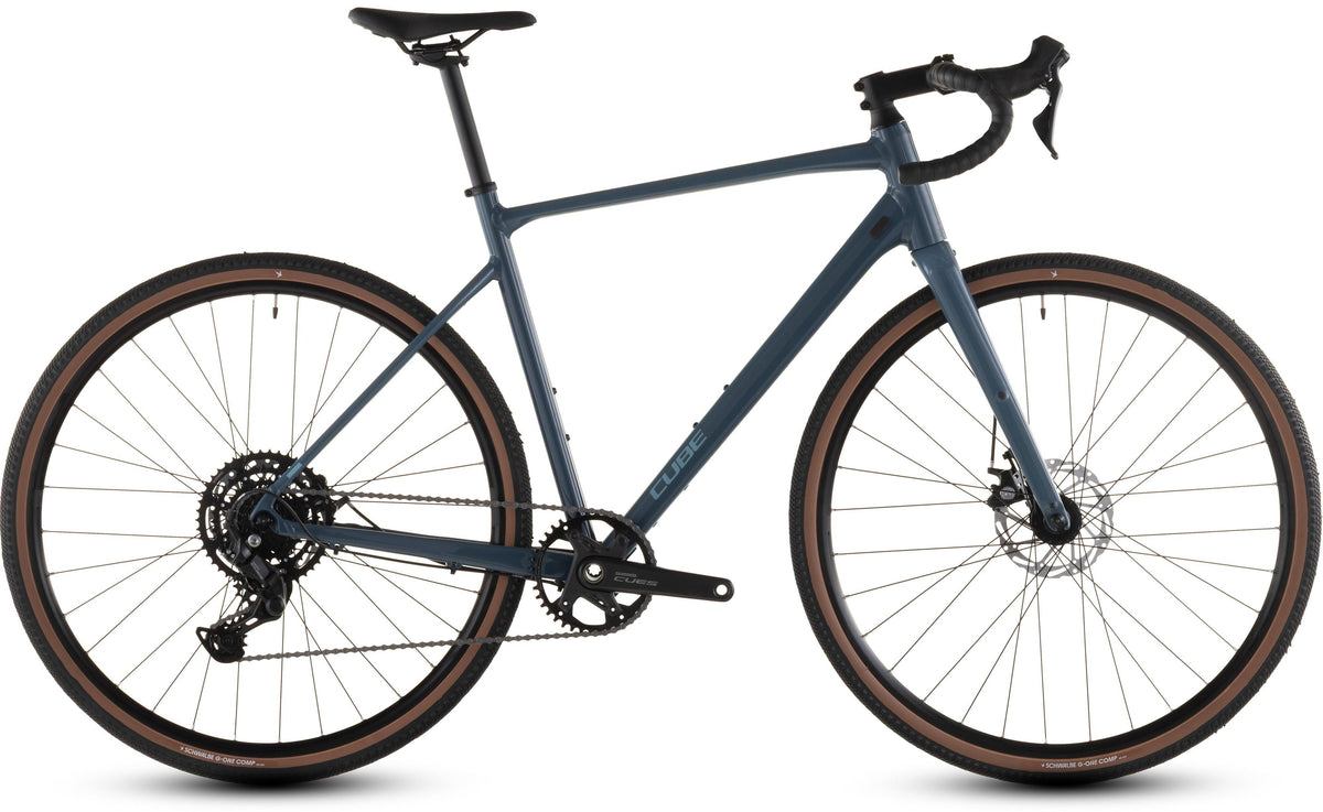 CUBE Nuroad ONE grovegreen´n´black Gravelbike im Seitenprofil