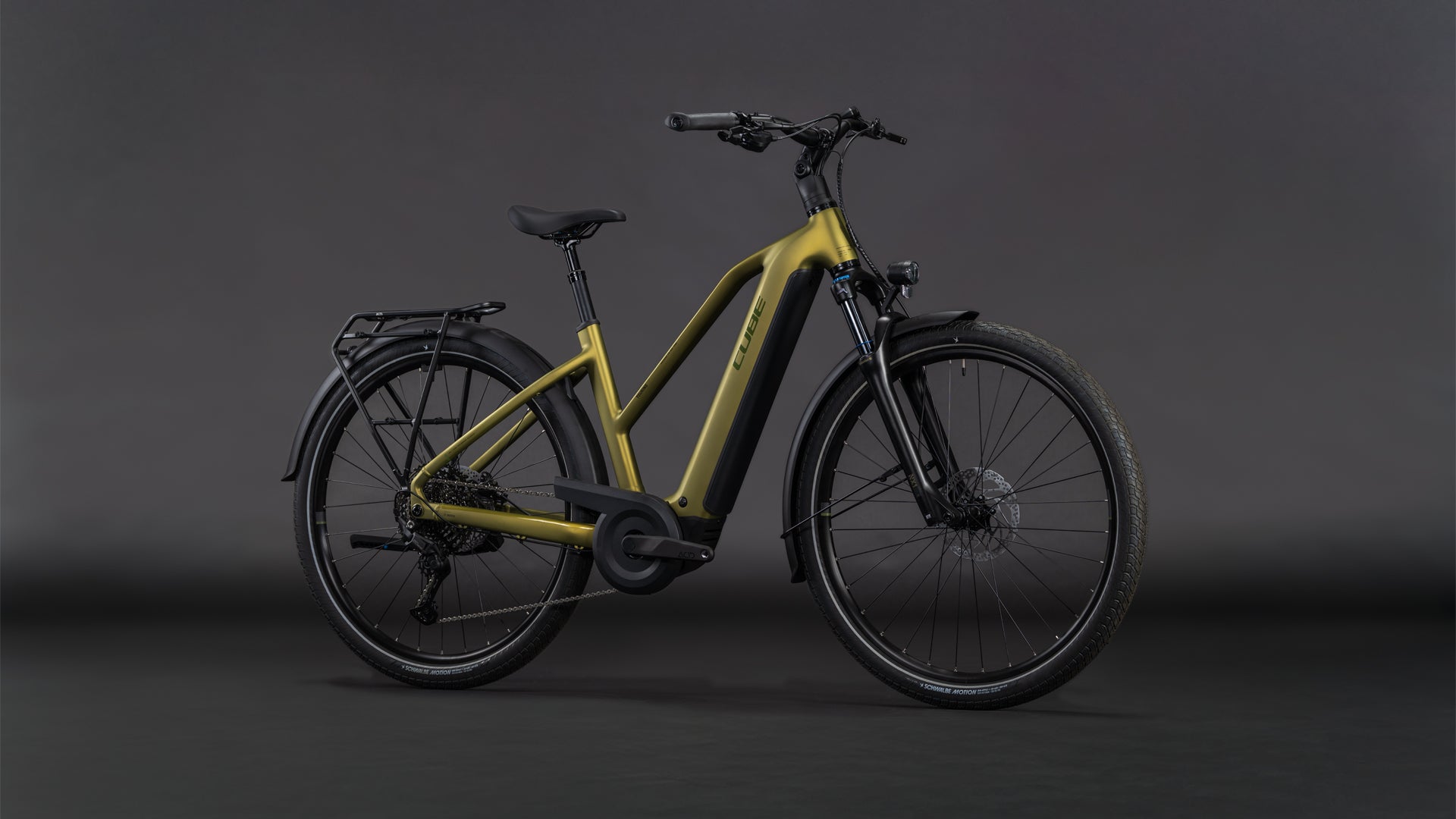 cube mountainbike schwarz gelb CUBE Touring Hybrid Pro 800 goldenlime´n´black