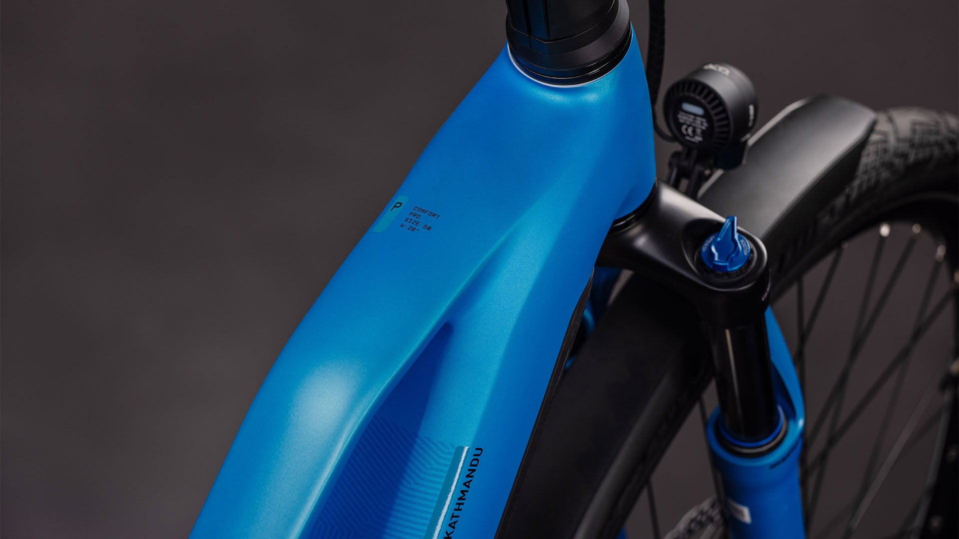 cube fahrrad schwarz blau CUBE Kathmandu Hybrid Comfort Pro 800 azure´n´black