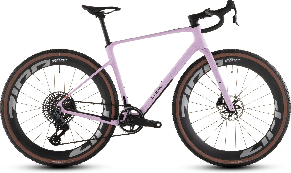 CUBE Nuroad C:62 SLX Rhodonite’n’Orange, gravel Bike mit Carbonrahmen und Rennlenker