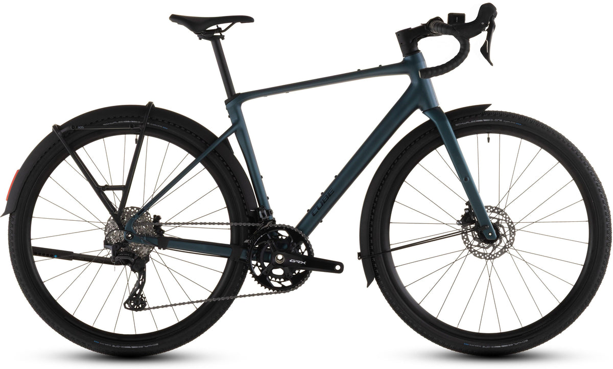 CUBE Nuroad Race FE royalgreen´n´black Gravelbike mit Schutzblechen und Gepäckträger