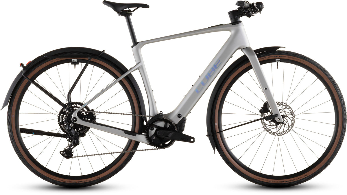 CUBE Nulane Hybrid C:62 Race 400X FE E-Bike in sleekgrey´n´prism, Seitenansicht