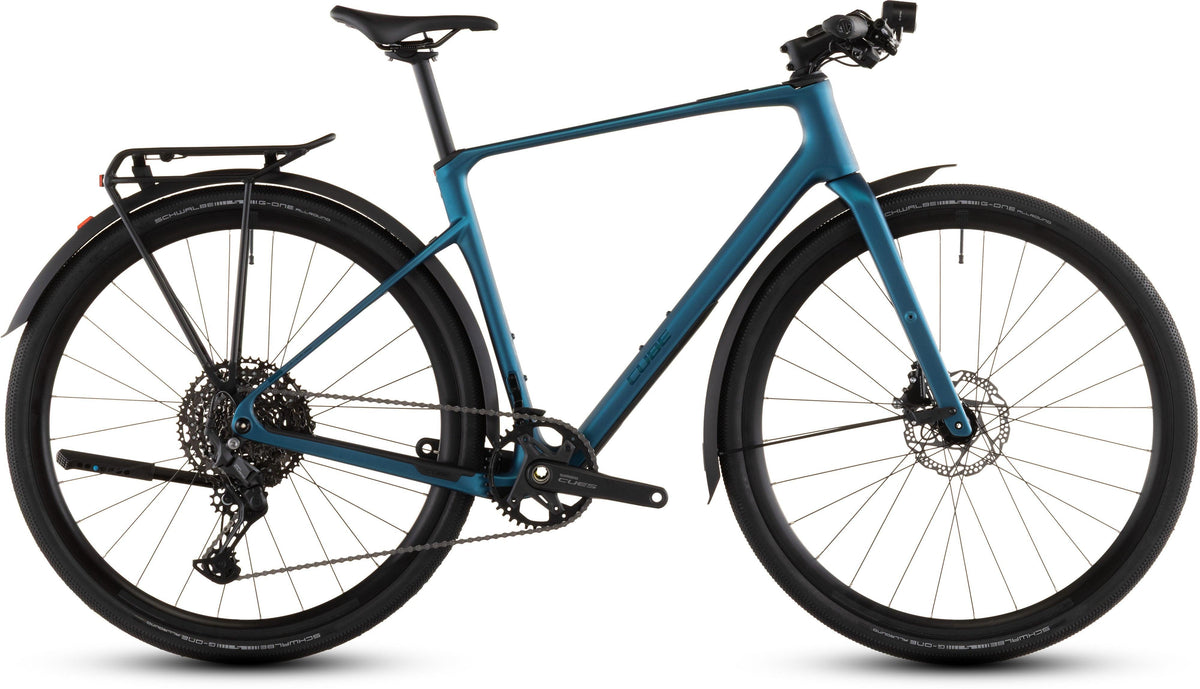 CUBE Nulane C:62 SLX FE in electricblue´n´blue, Urban-Bike mit Schutzblechen und Gepäckträger