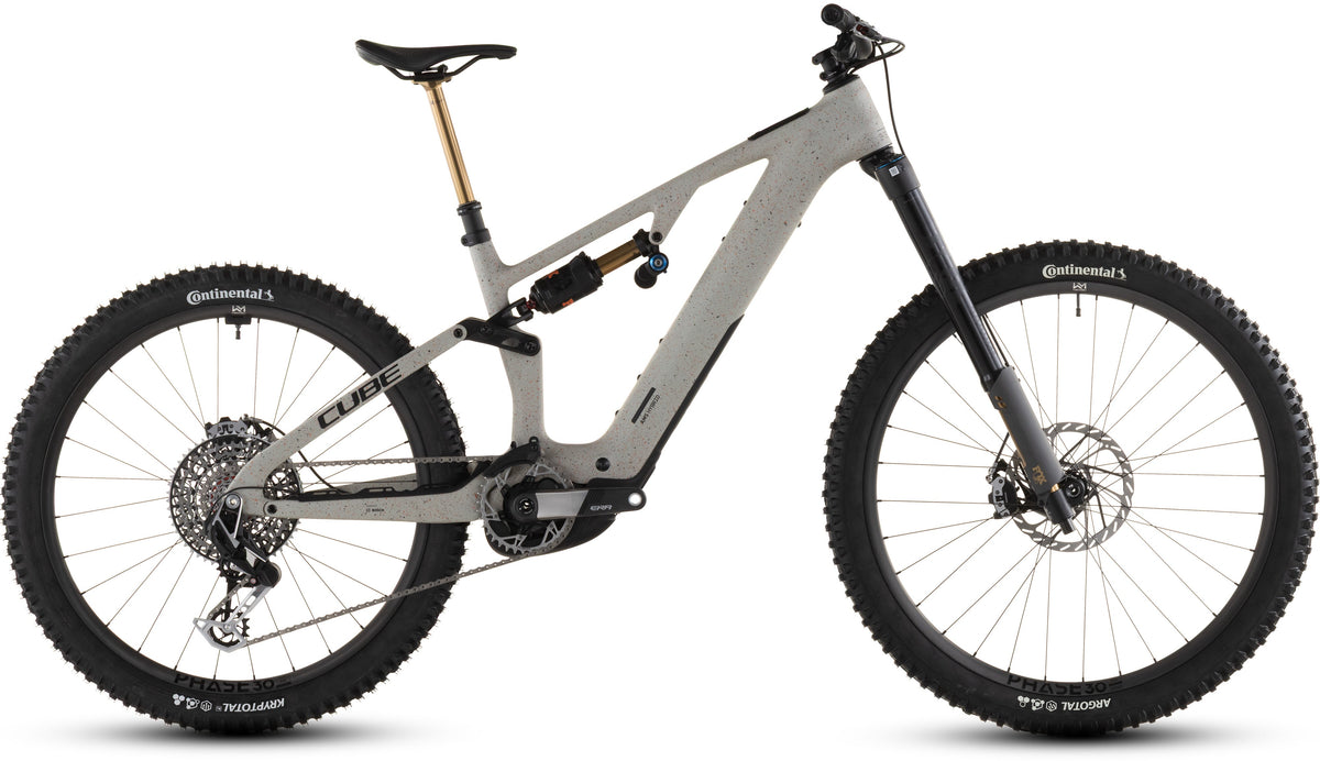 CUBE AMS Hybrid 177 C:62 SUPER TM 600X E-Mountainbike in reedbeigegrit'n'orange