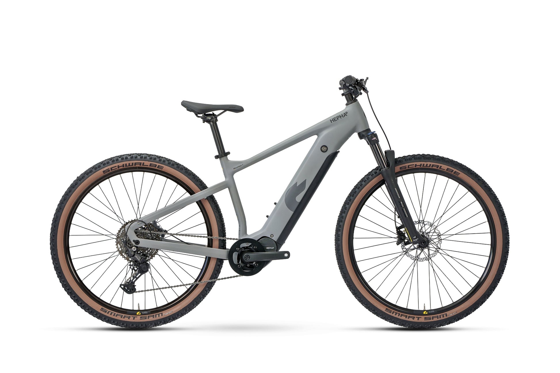 hepha e-bike trekking 7 performance 90nm 708wh akku HEPHA Mountain 7 Performance grey matt