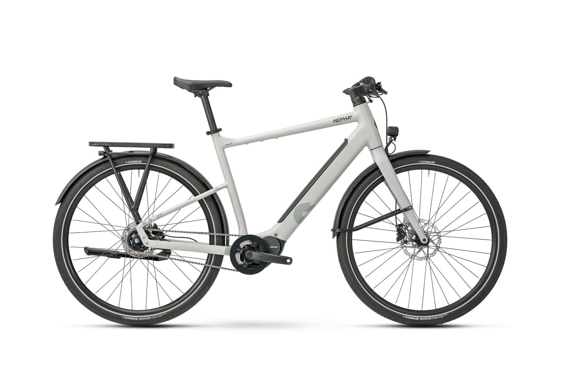 hepha e bike damen HEPHA Urban 8 Long Range Mid Grey matt
