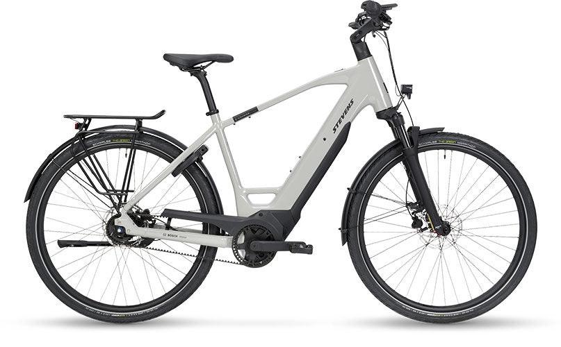 STEVENS E-Courier 6.5.1 Plus Sand Grey, E-Citybike in Seitenansicht
