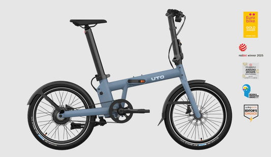 UTO PRO20 V2 Mineralblau, faltbares E-Bike von UTO in Seitenansicht
