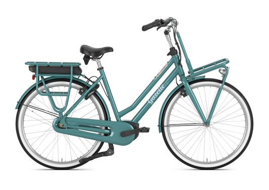 Gazelle Miss Grace C7+ 500 Wh RT denim blue glänzend.