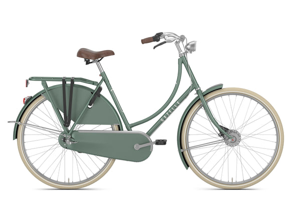 Gazelle Classic 3 Gang Fahrrad in moss green matt mit Tiefeinstieg und Gepäckträger