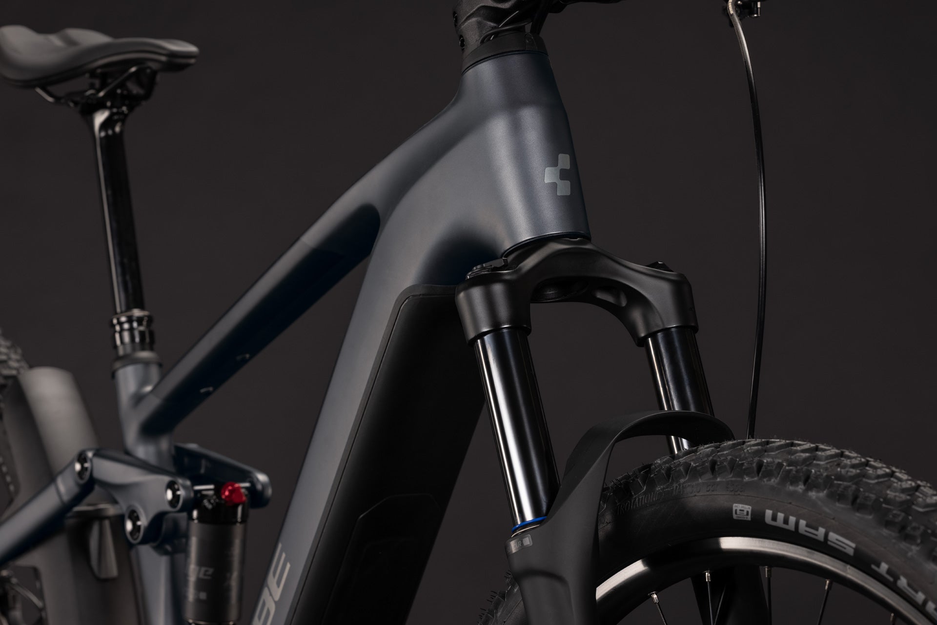 CUBE Stereo Hybrid ONE22 Pro 800 in slabgrey´n´chrome, E-Mountainbike Detailansicht