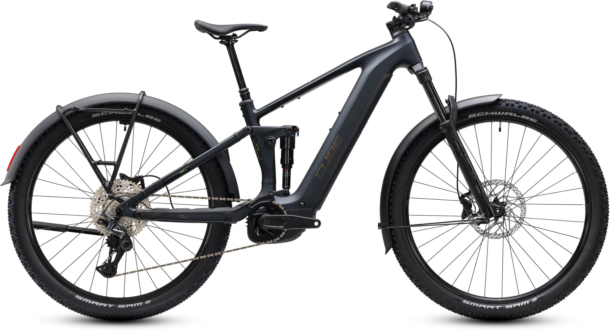 CUBE Stereo Hybrid ONE44 Pro 800 FE coal´n´black E-Mountainbike, Seitenansicht