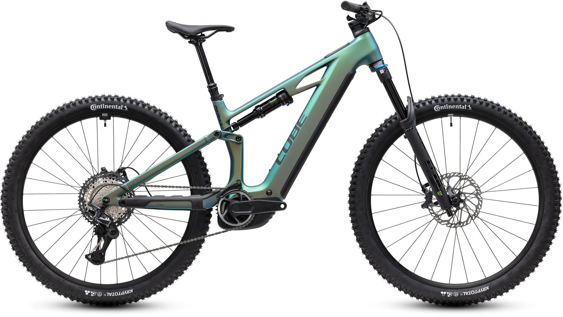 CUBE Stereo Hybrid ONE44 HPC SLX 800 E-MTB in jungali´n´black, Seitenansicht