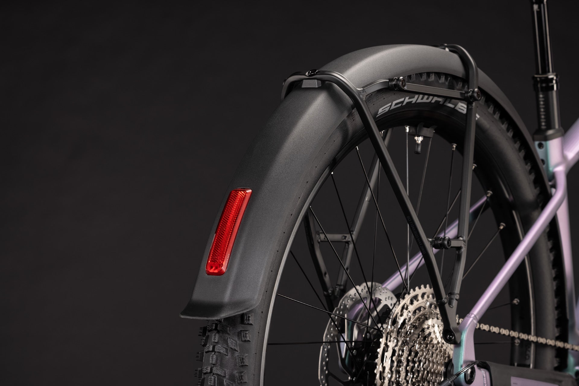CUBE Reaction Hybrid Pro 800 FE polarlight´n´black mit Schutzblech und Rücklicht