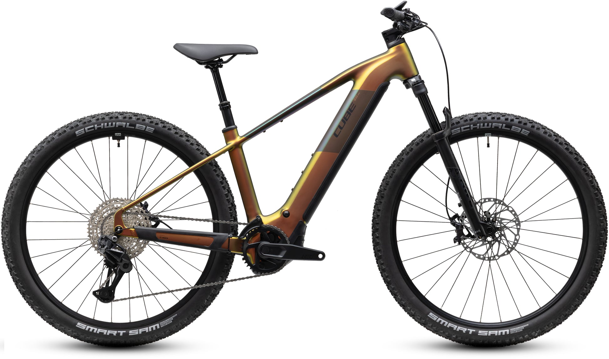 CUBE Reaction Hybrid SLX 800 autumn´n´black E-Mountainbike, Seitenansicht