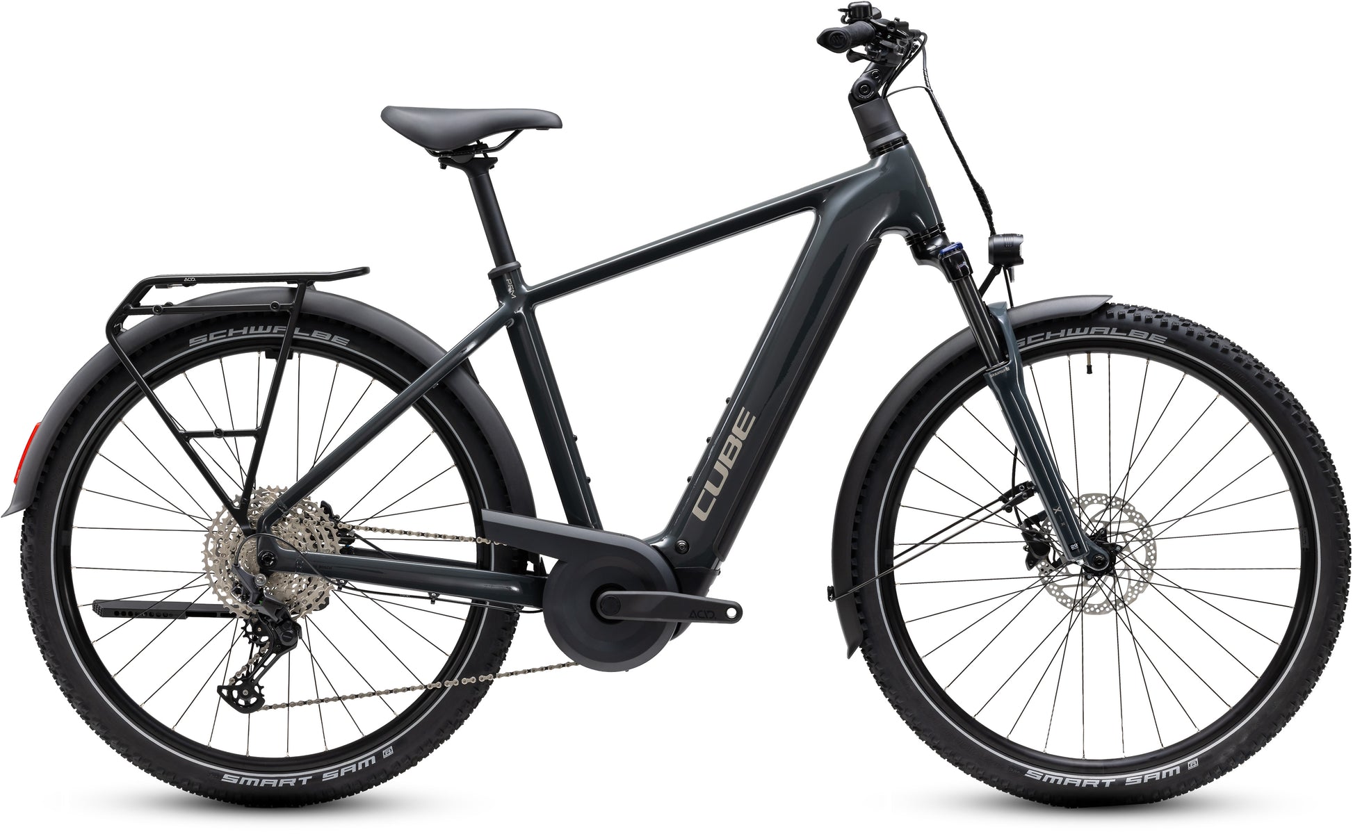 CUBE Nuride Hybrid Performance 720 E-Bike in shadowgrey´n´grey, Seitenansicht