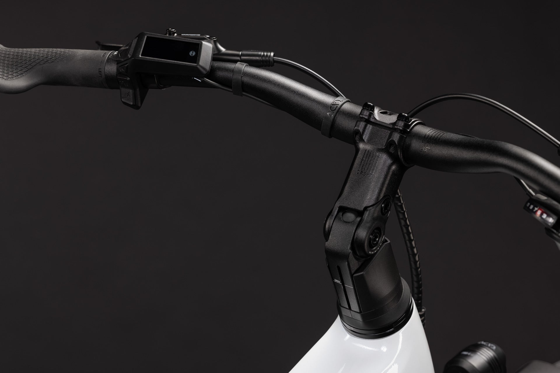 CUBE Touring Hybrid ONE 600: Lenker mit Display und Steuerung in Schwarz-Weiß