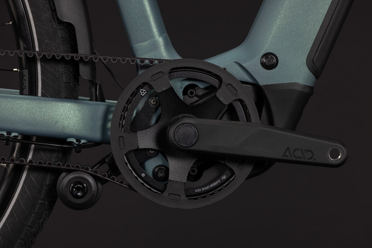 CUBE Touring Hybrid Deluxe SLX 800 greengranit´n´green: Detail der Antriebseinheit