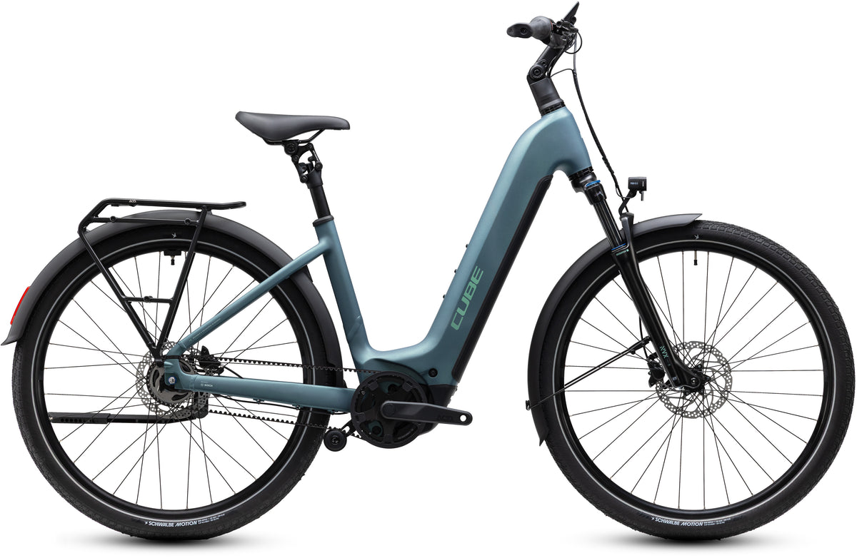 CUBE Touring Hybrid Deluxe SLX 800 greengranit’n’green E-Bike mit Tiefeinsteigerrahmen