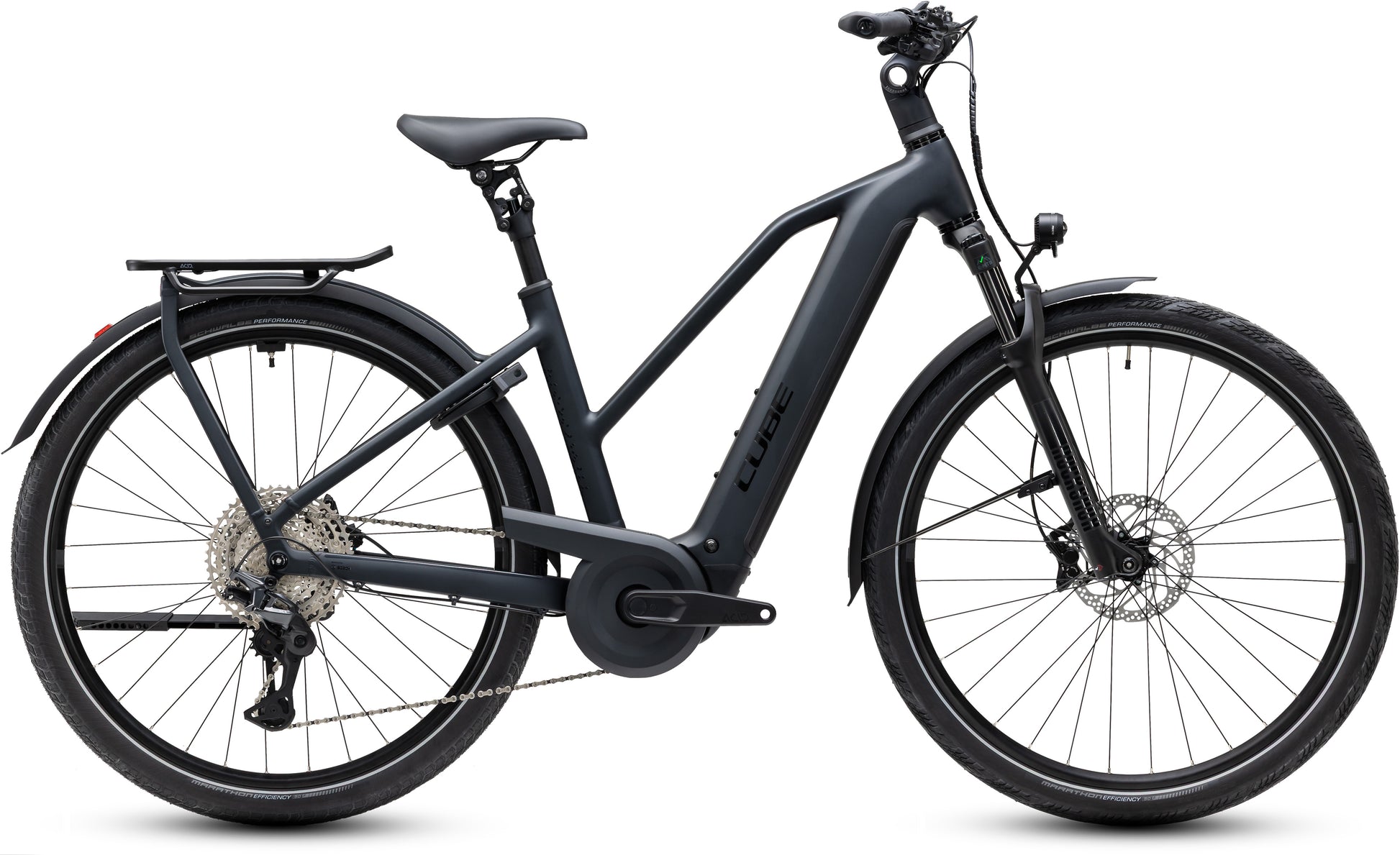 CUBE Kathmandu Hybrid Pro 800 E-Bike in coal´n´black, Seitenansicht