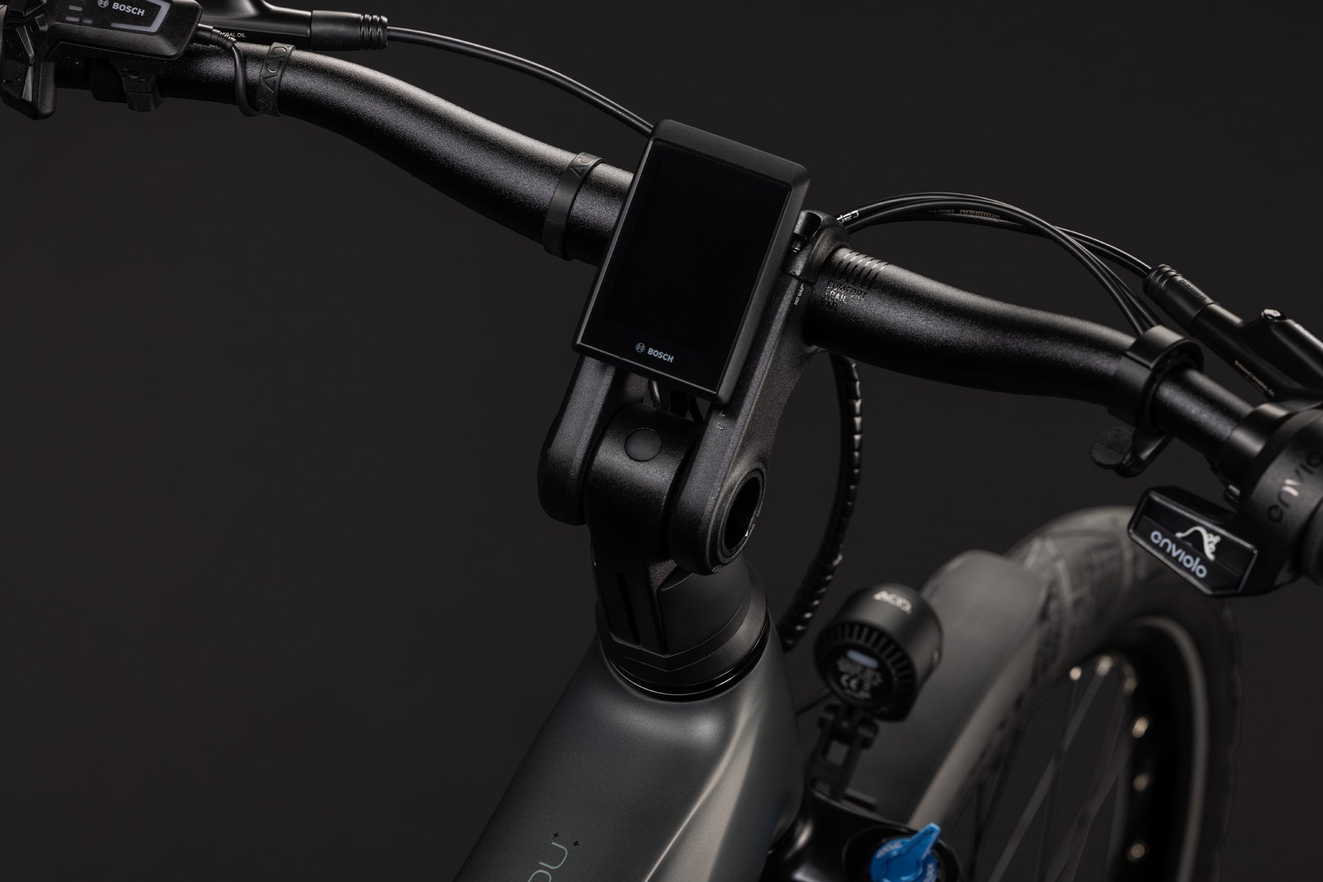 CUBE Kathmandu Hybrid Deluxe Pro 800 in blackforest´n´chrome, Cockpit mit Bosch-Display