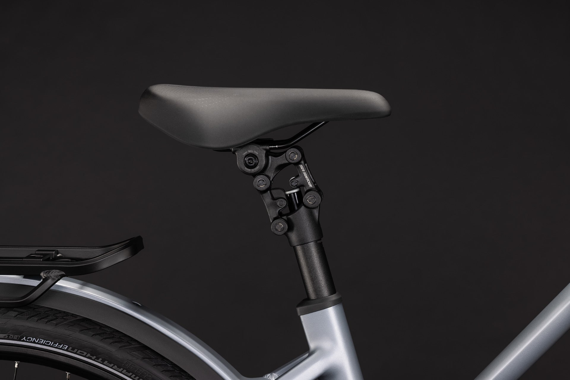 CUBE Kathmandu Hybrid EXC 800 slategrey´n´chrome mit gefederter Sattelstütze und Sattel