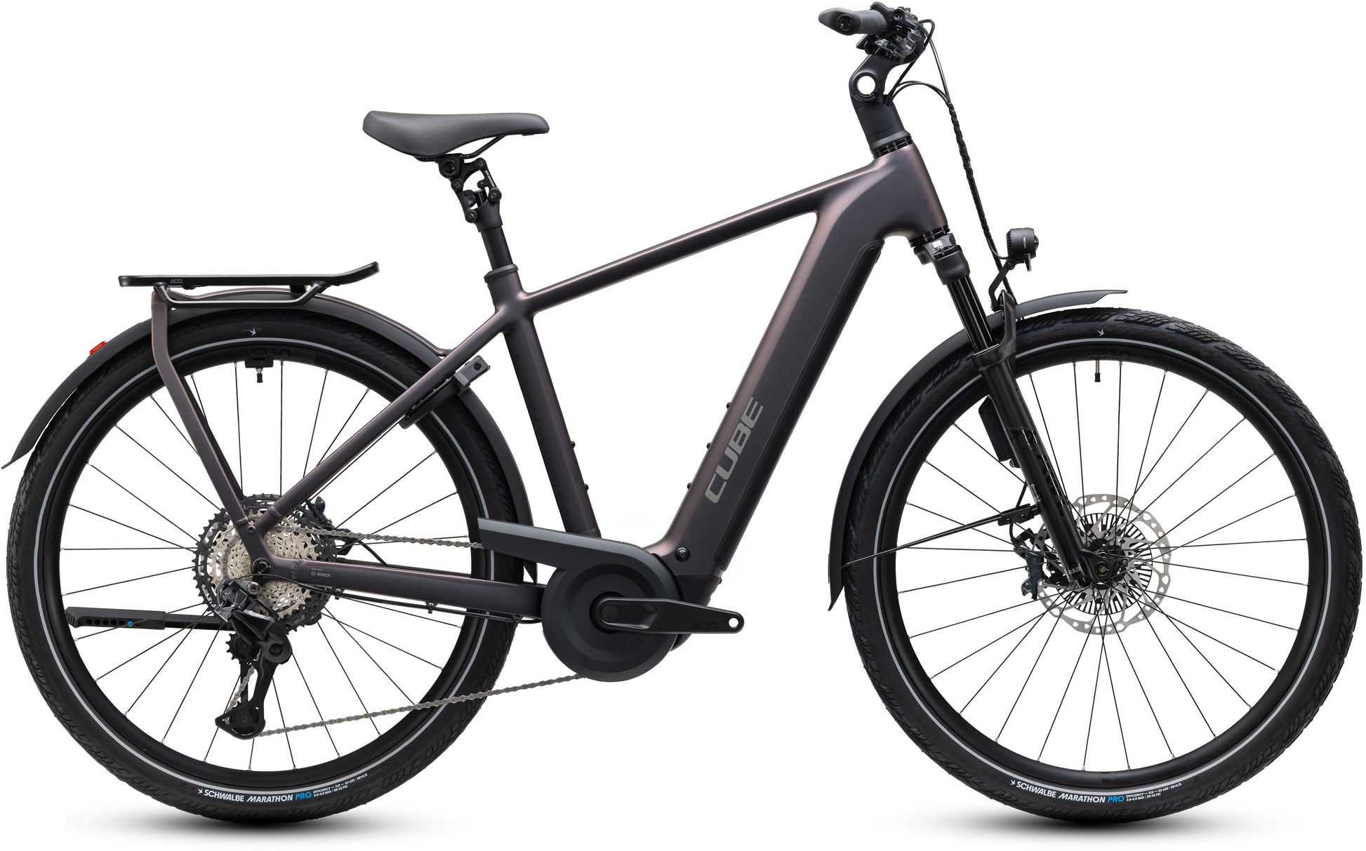 CUBE Kathmandu Hybrid SLT 800 E-Bike in mysticgraphite´n´reflex, Seitenansicht