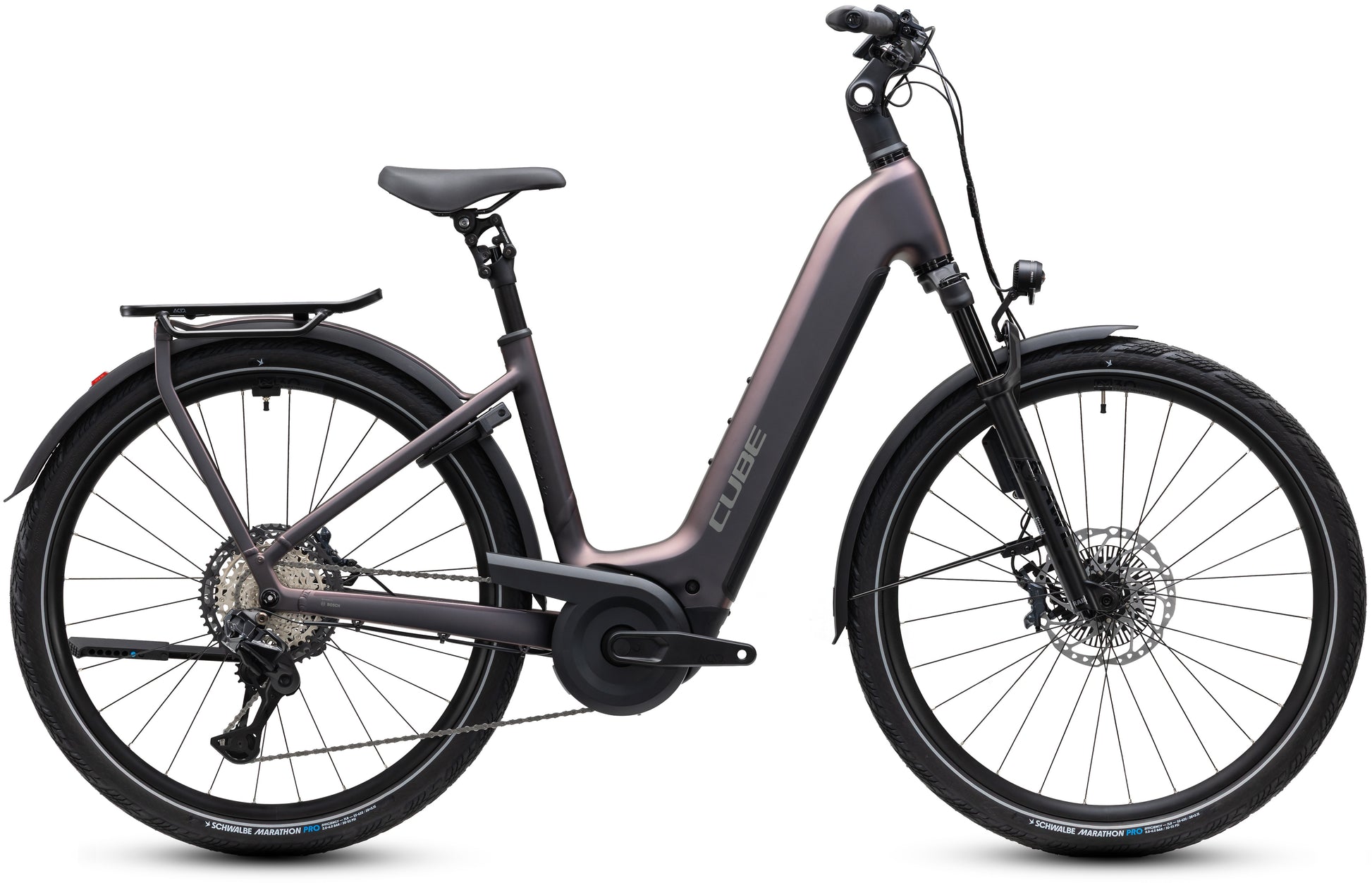 CUBE Kathmandu Hybrid SLT 800 E-Bike in mysticgraphite´n´reflex, Seitenansicht