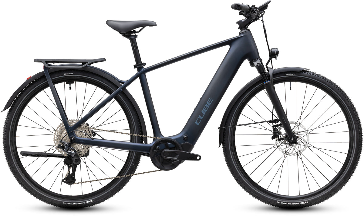 CUBE Kathmandu Hybrid C:62 Pro 400X E-Bike in liquidsteel´n´prizm, Seitenansicht