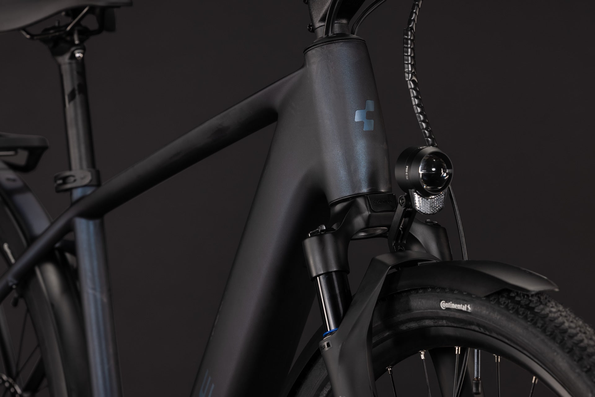 CUBE Kathmandu Hybrid C:62 Pro 400X in liquidsteel´n´prizm, E-Bike Detailansicht vorne