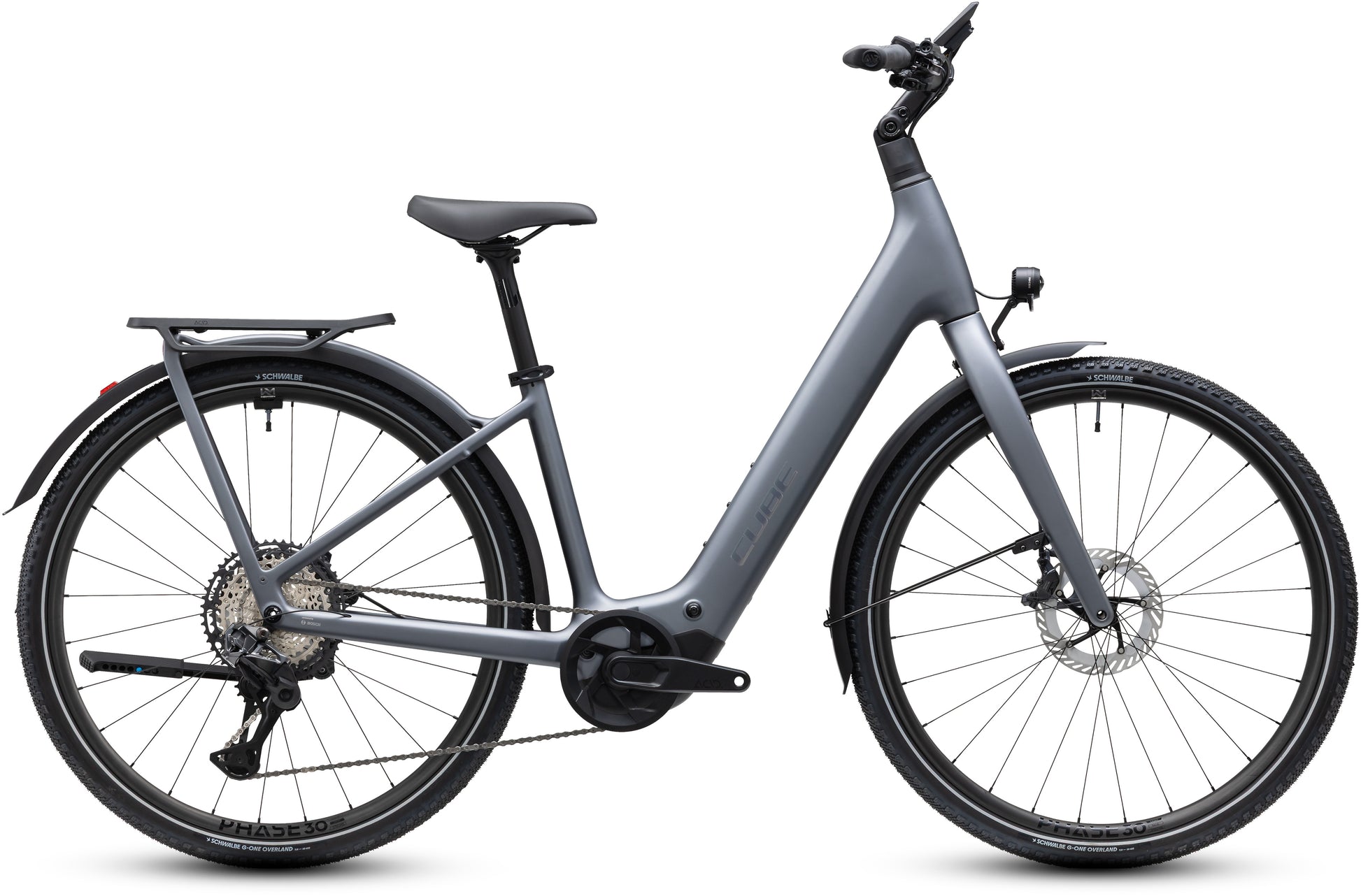 CUBE Kathmandu Hybrid C:62 SLT 400X ashgrey´n´prizm E-Trekkingbike, Seitenansicht