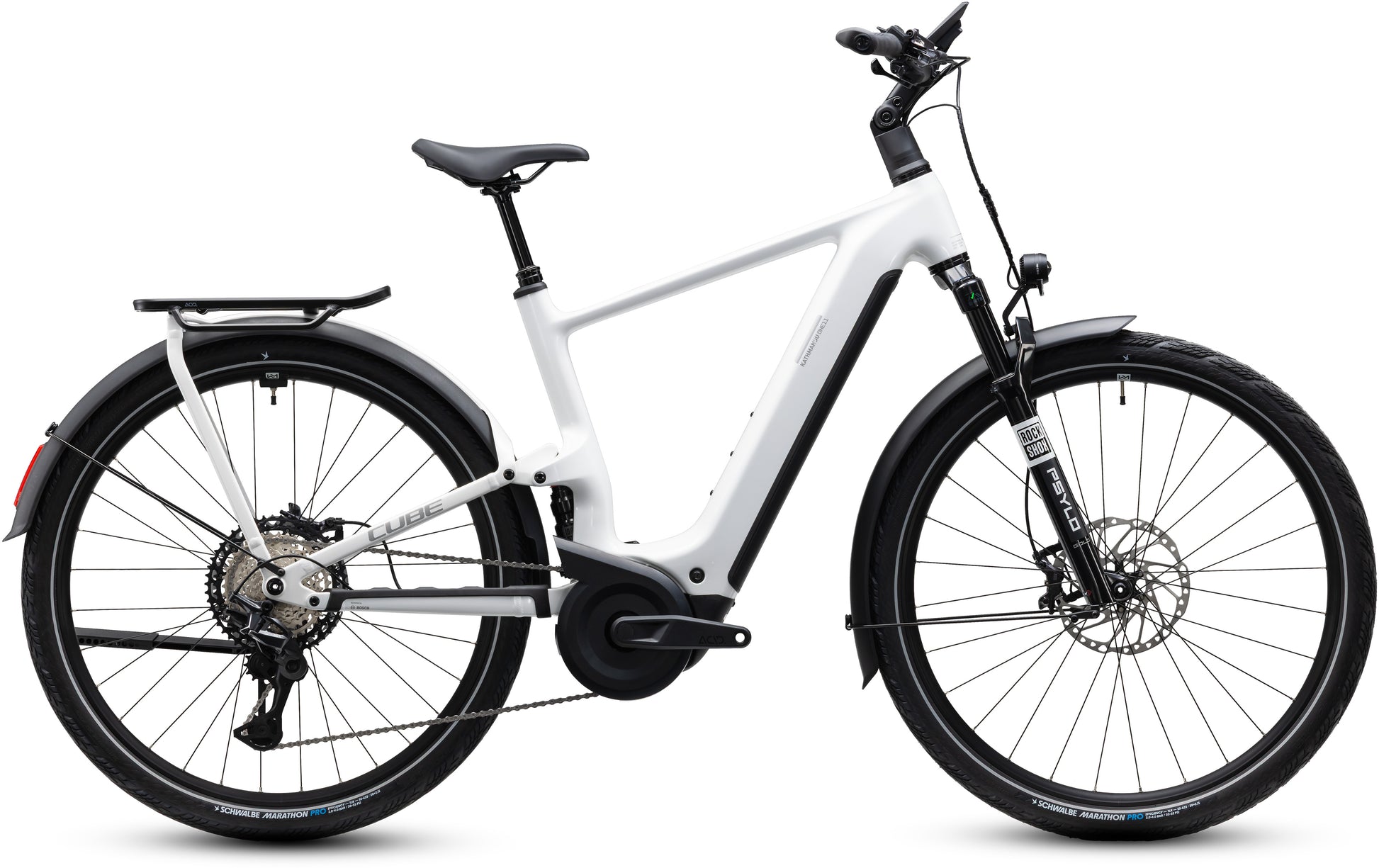 CUBE Kathmandu Hybrid ONE11 HPC SLX 800 E-Bike in metallicwhite´n´prizm, Seitenansicht