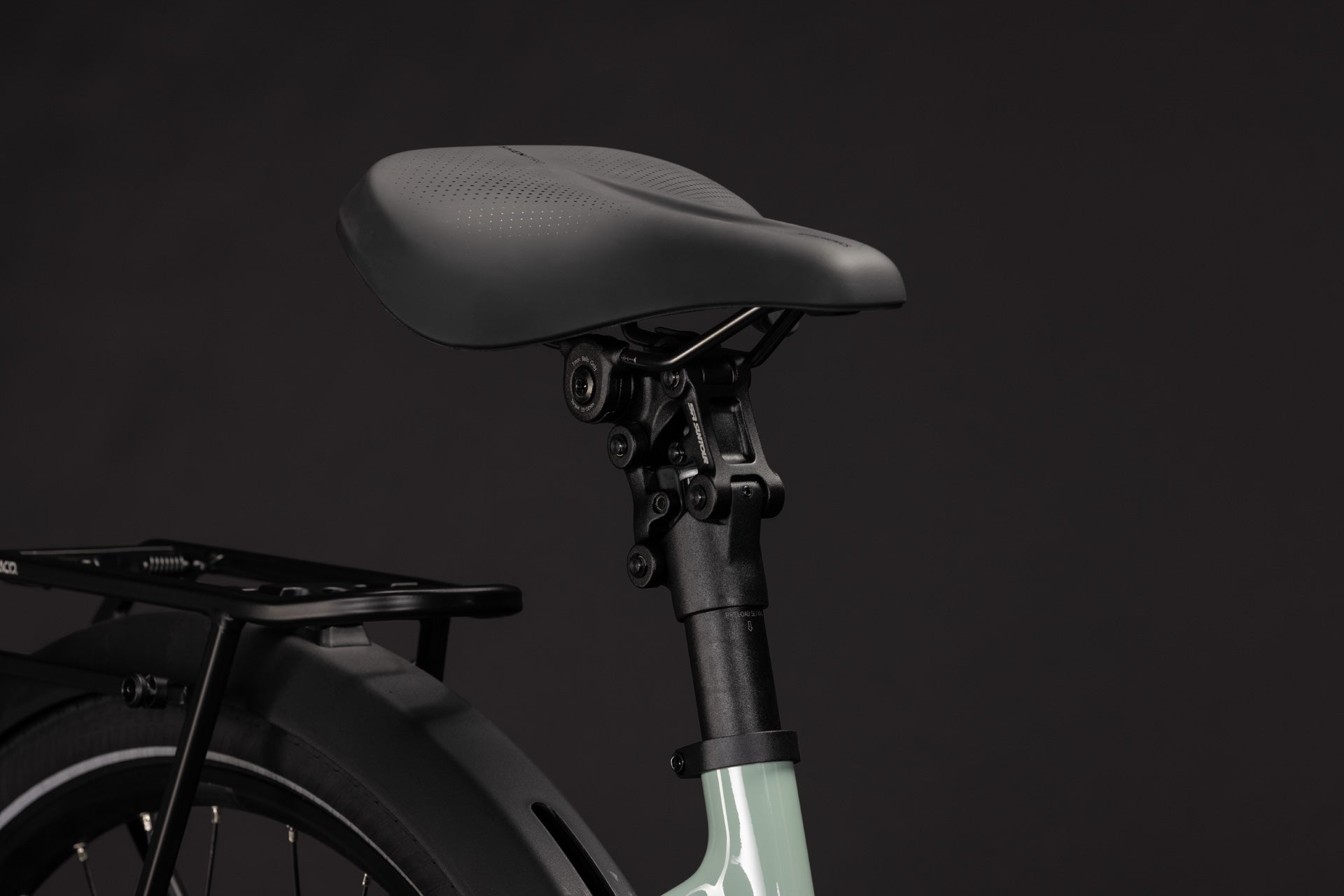 CUBE Supreme Hybrid Deluxe ONE 600 E-Bike-Sattel und Rahmen in Aloegreen’n’Reflex