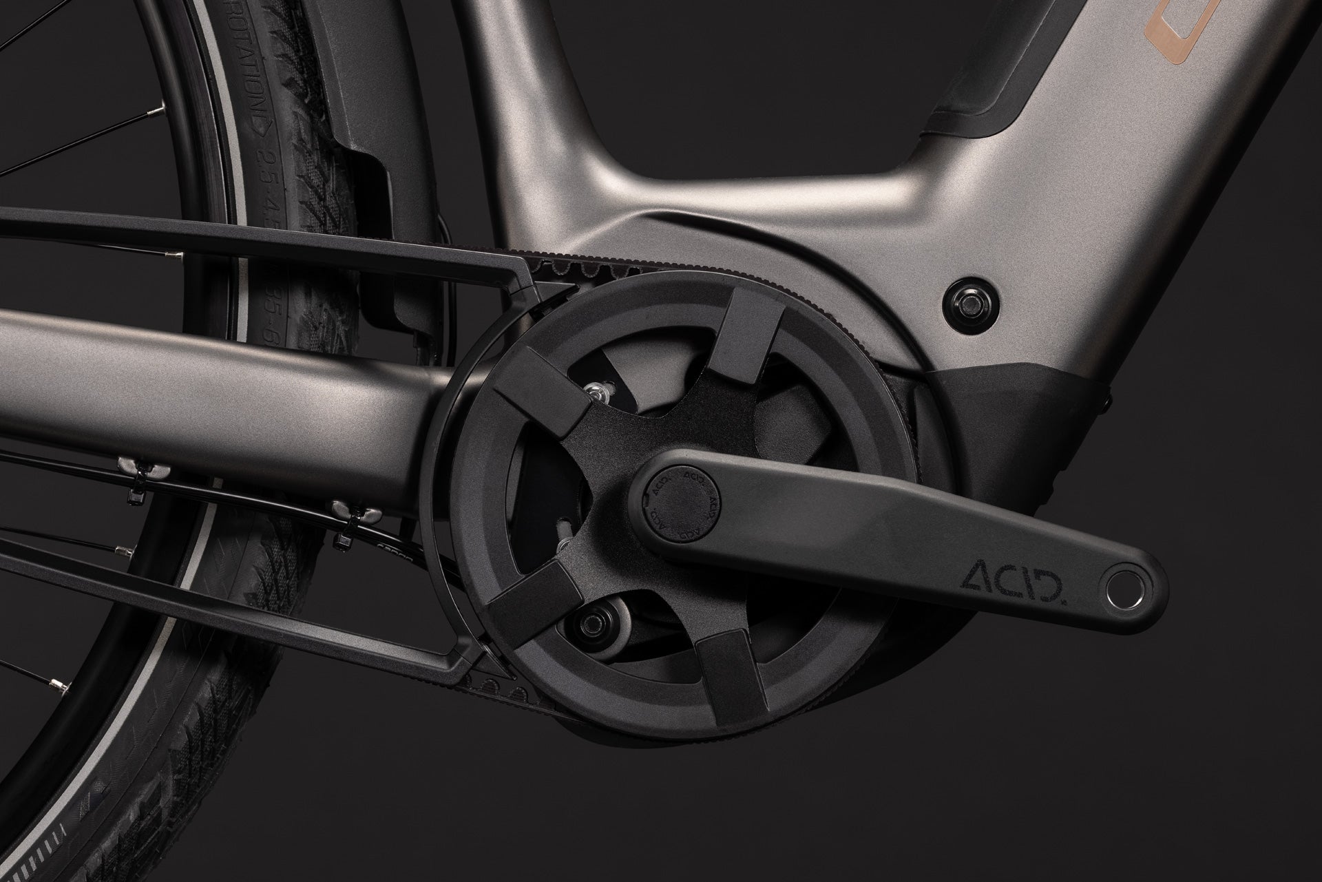 CUBE Supreme Hybrid Deluxe SLX 600 E-Bike Antrieb in teak´n´chrome